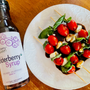 caprese skewers with elderberry balsamic glaze