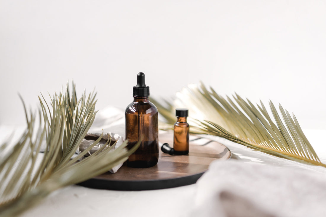 essential oil bottles