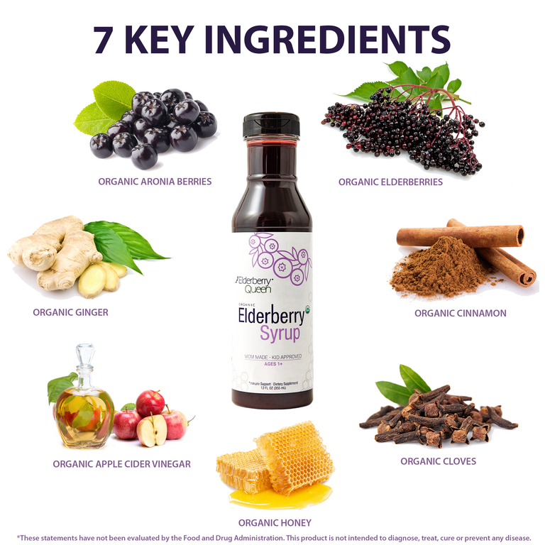 Organic Elderberry Syrup 12 fl oz