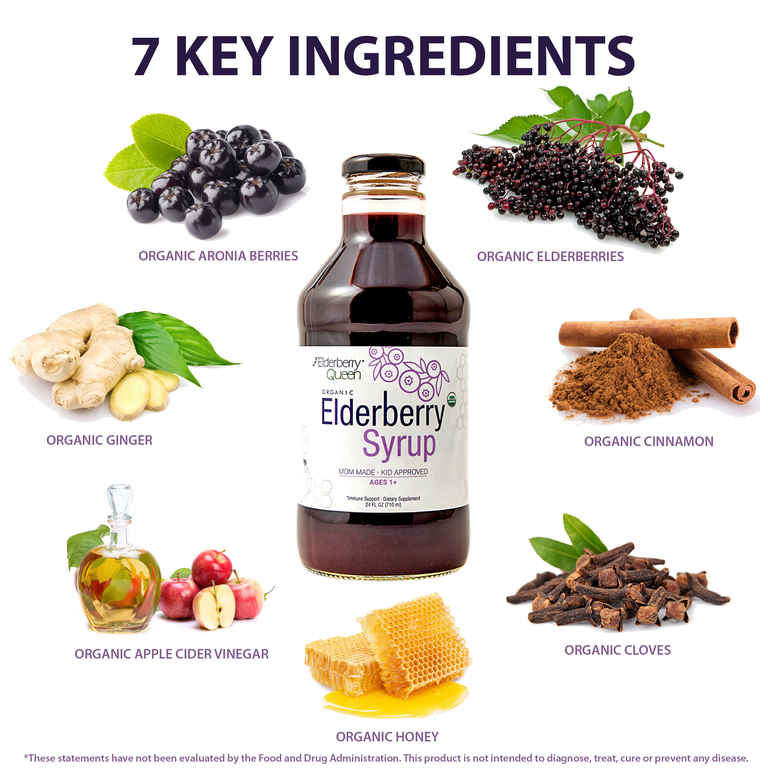 Organic Elderberry Syrup 24 fl oz