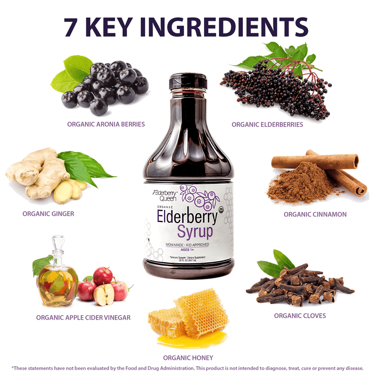 Organic Elderberry Syrup 30 fl oz